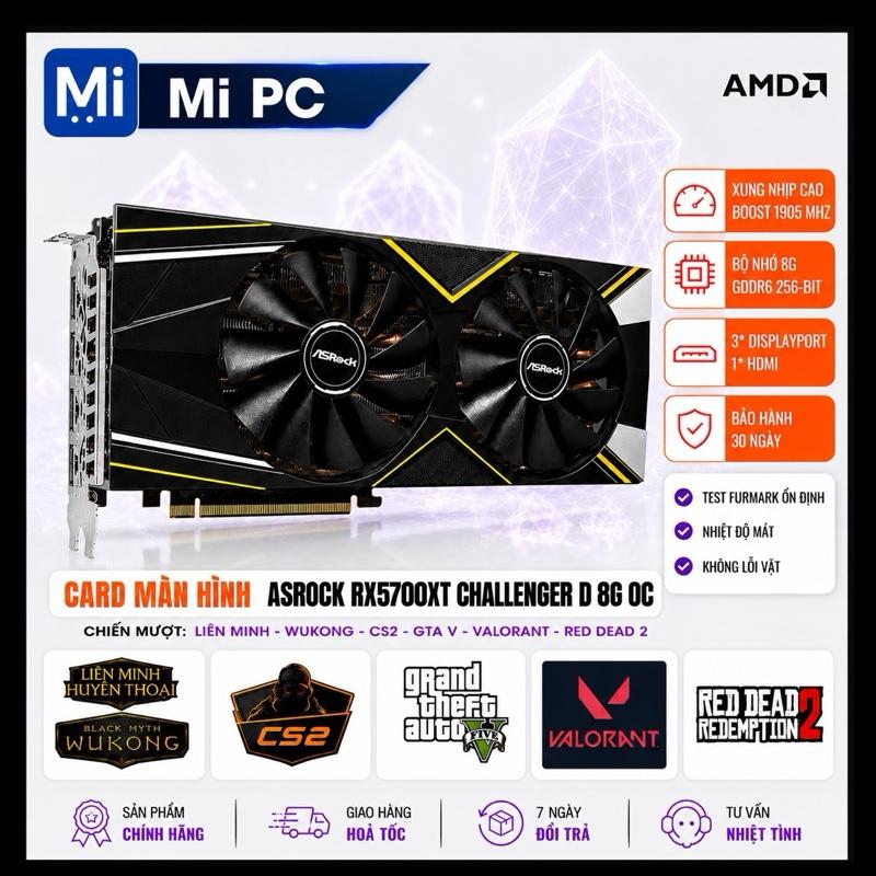 Card màn hình- RX 5700 XT AsRock Challenger Phantom gaming D 8G OC 2nd đẹp zin
