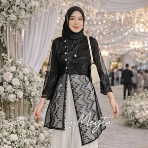 Outer brukat janggan modern / Outer brukat wisuda terbaru / Baju Atasan Wanita Dewasa