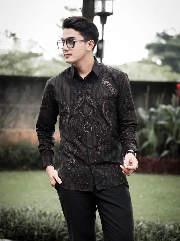 Kemeja Batik Pria Modern Lengan Panjang Casual Modis Reguler Fit Trendy Masa Kini Ol 162 3