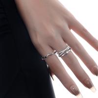 Gambar EAR PARTNER-Cincin wanita model terbuka untuk jari telunjuk, desain modis dan unik dengan dua lapisan, gaya trendi yang mudah dipadukan, bisa digunakan sebagai cincin kelingking atau stacking ring, dihiasi zirkon. - Silver dari EAR PARTNER Kota Administrasi Jakarta Utara 5 Tokopedia