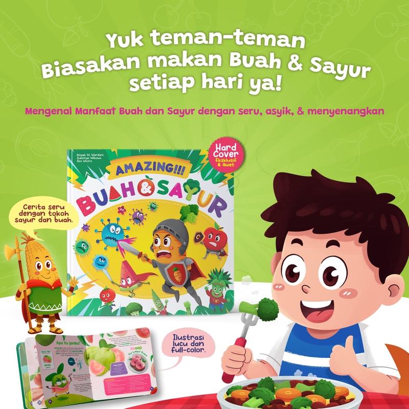 Product Introduction of Buku Anak - Buah dan Sayur - Amazing!!! Buah & Sayur - Buku Ensiklopedia Anak Usia 5+ - Visi Mandiri - Hardcover Books 2