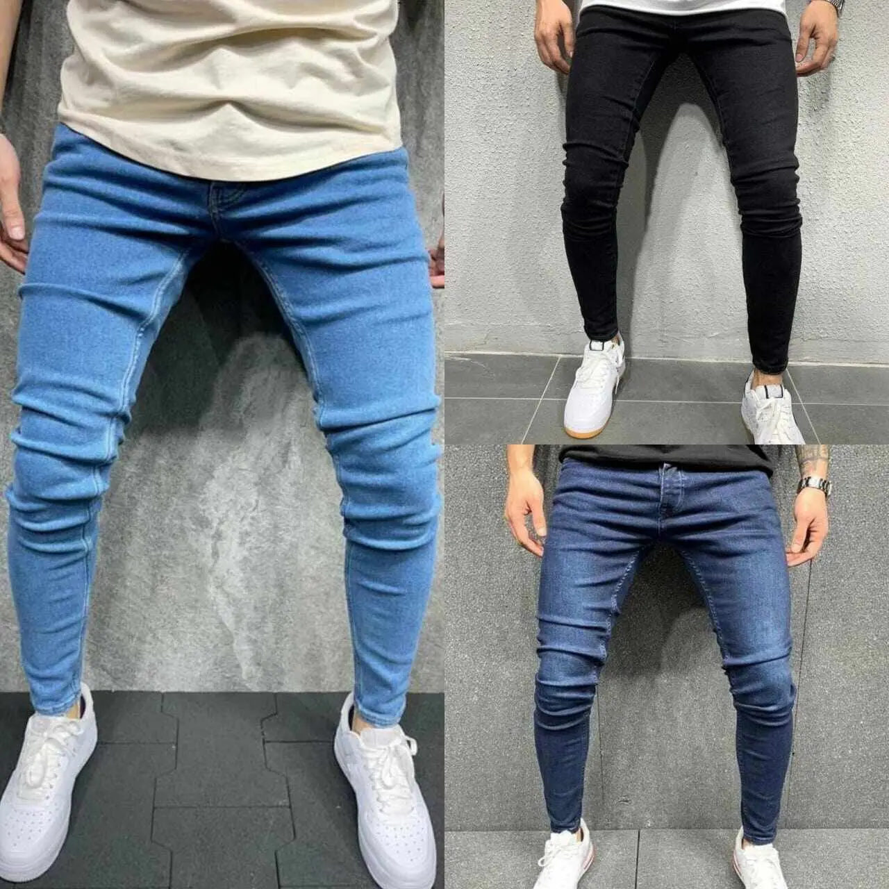 (Ready stock) skinny jeans(26 "-36")pant for men's/unisex Materia stretchable.100 �nim jeans Kain.