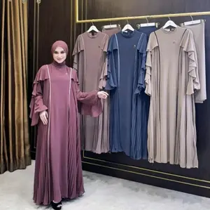 set gamis plus jilbab shella saukia original