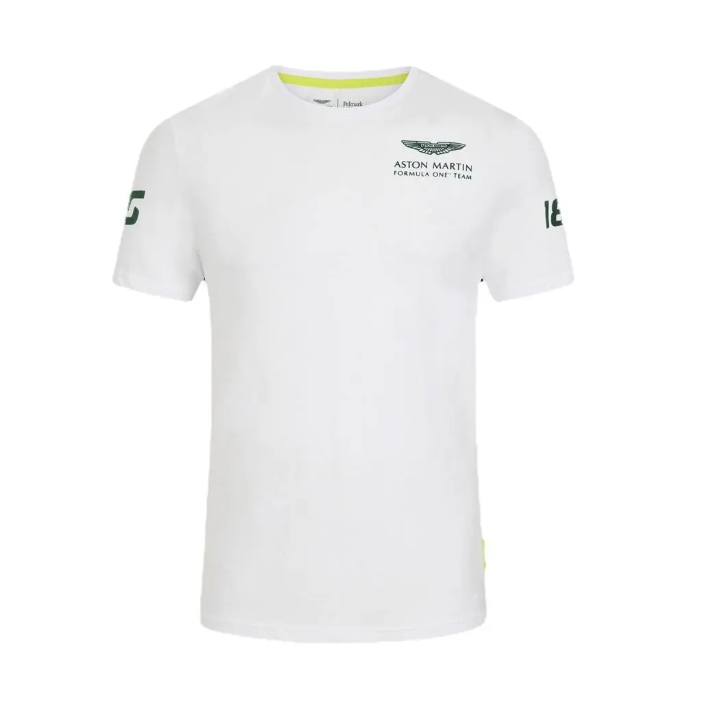 Aston Martin F1 formula kereta sukan lengan pendek rasmi Lance berjalan t-shirt