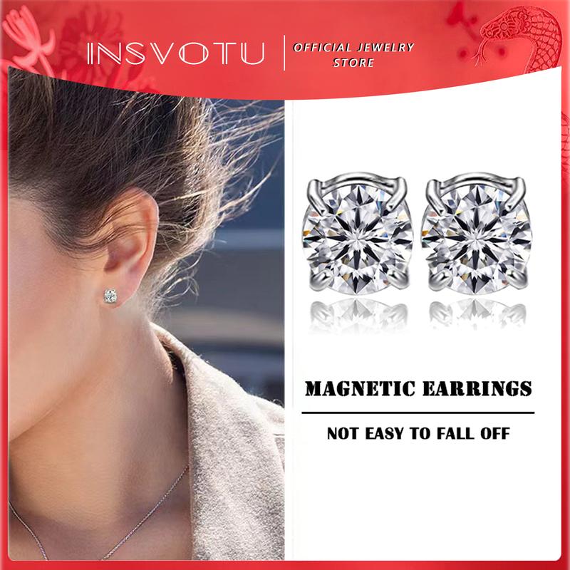 Hoa Tai Nam Châm Cho Nữ Không Cần Đục Lỗ Hoa Tai Cặp Đôi Phong Cách Hip-hop Thời Trang