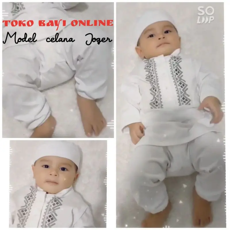 Baju Koko Bayi Laki Laki 6 12 Bulan JEEVAN Setelan Koko Bayi celana joger jogger bayi