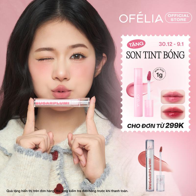   ƯU ĐÃI  Son Tint Nước Mịn Lì Thuần Chay SUGARPLUM MistyNow Blurring Tint  3.8g  