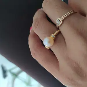 C028 Cincin Mutiara Asli Design Elegant Mewah