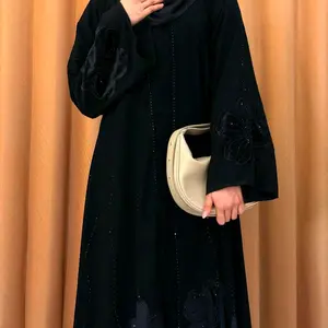 ABAYA FARASHA Series Raya Gamis Hitam Turkey Dubai Wanita Mewah By Abaya Navi Navi'