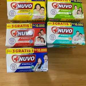 Nuvo Sabun Nuvo Family isi 4 72g dengan 3 Gratis 1 Promo Antibacterial Soap Total Protect Cool Protect