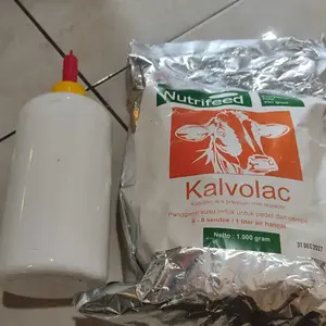 SUSU PENGGANTI INDUK SAPI & KAMBING KALVOLAC NUTRFEED SUSU REPLACER PREMIUM 1KG BONUS BOTOL DOT 500ML