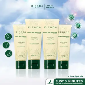 Paket Bundling 4pcs - Kisana Hair Removal Cream Perontok Bulu Extract Aloe Vera 30gr