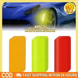 40pcs Paket Stiker Reflektor Harga Terjangkau - Bahan PET Anti Air, Aman untuk Semua Jenis Kendaraan