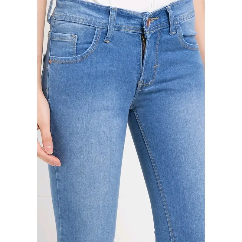 Celana Jeans Pensil Slimfit Wanita Terbaru Bahan Melar Slim-fitting Denim Panjang 2