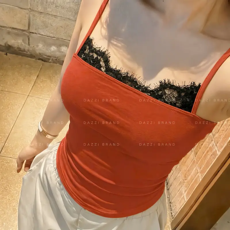 [TIFFANY BLUE MÀU MỚI] Áo 2 dây phối ren chất cotton DAZZI women A088 | BigBuy360 - bigbuy360.vn