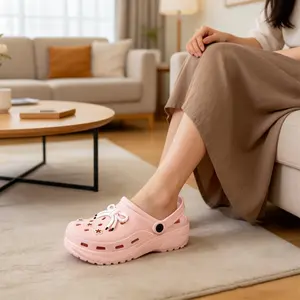 Sandal Wanita Model Clog EVA – Nyaman, Ringan, Anti Slip, Desain Cute dengan Aksen Tali 5511M-C