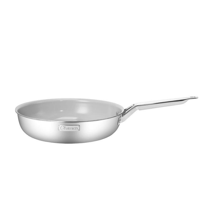 Chảo inox nguyên khối phủ sứ an toàn EL-2865CG