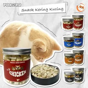 PORORO Freeze Dried Pet Snack for Dogs Cats Cemilan Kering Kucing Rasa Ayam - Tuna - Bebek