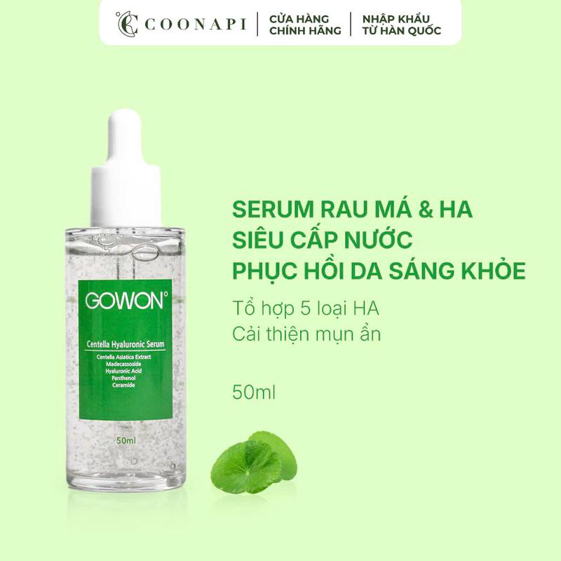  Serum Rau Má & HA Gowon Centella Hyaluronic Serum 50ml 
