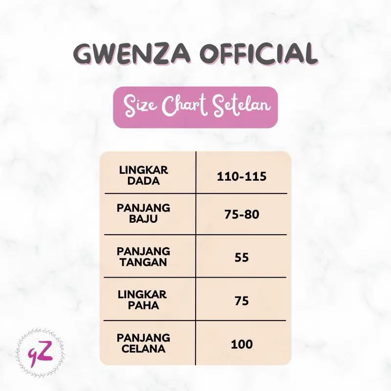 Gwenza - Zalina Setelan Celana Motif - Muslim  Wanita 4