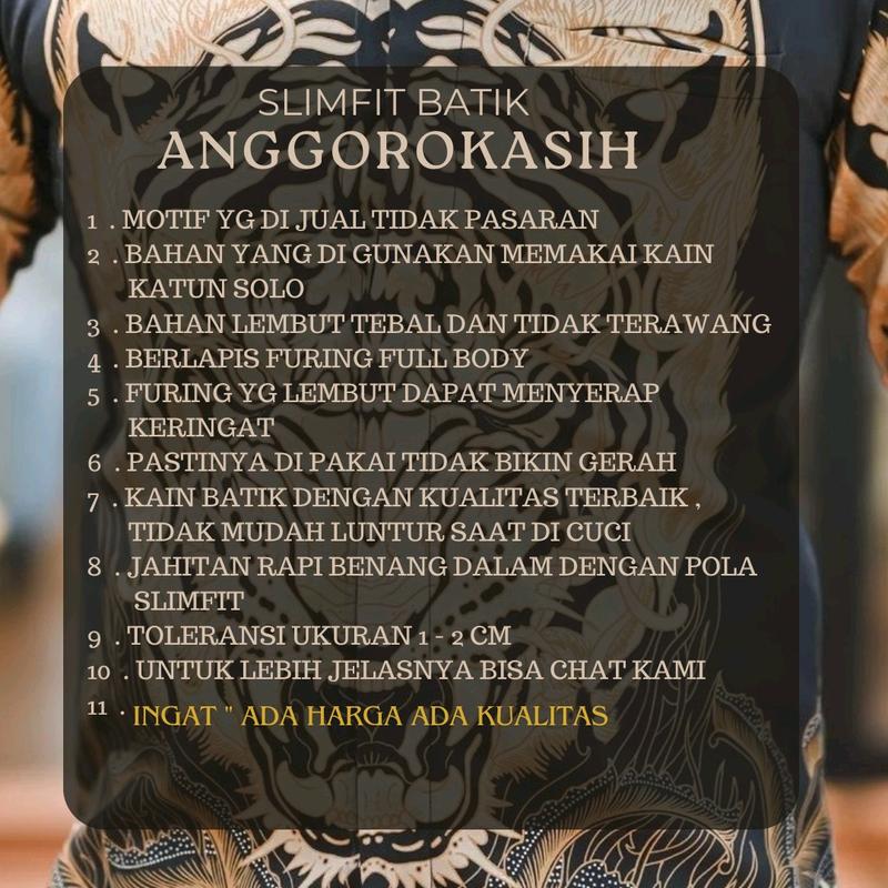 Abimana burgundi kemeja batik pria slimfit lapis furing full body terbaru 6