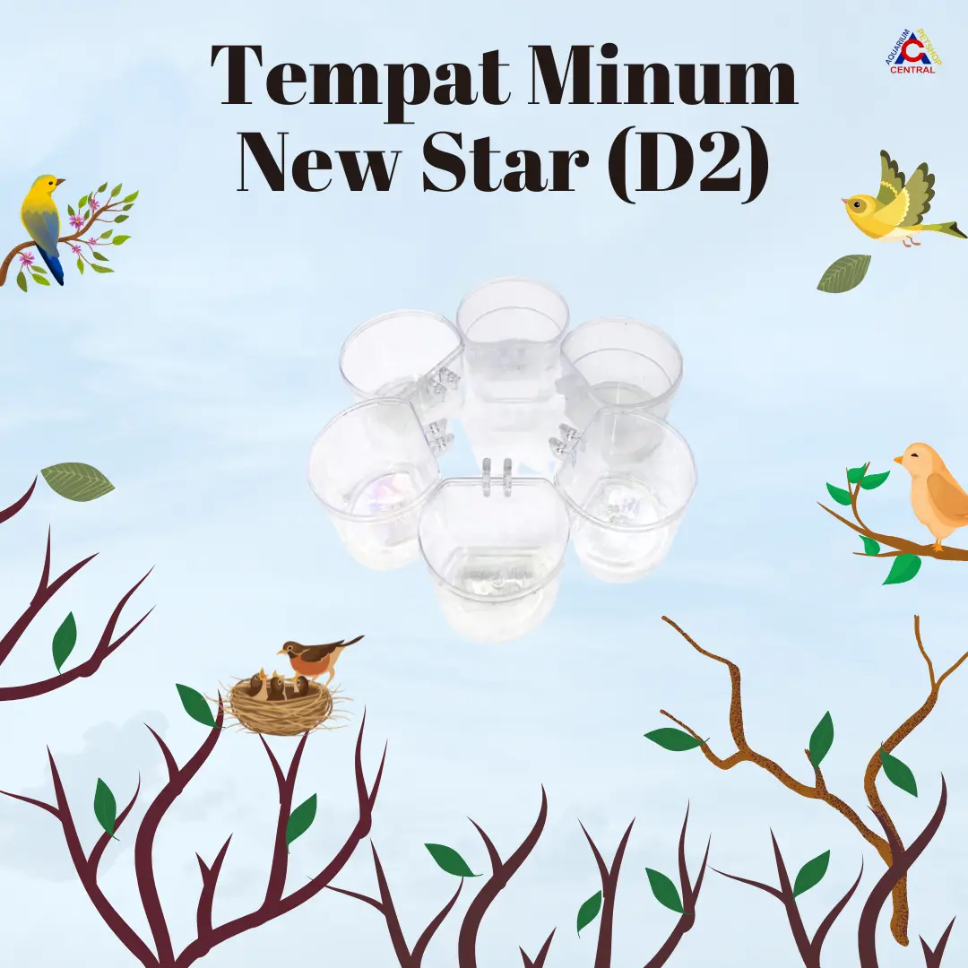Tempat Minum/Cangkir untuk Burung New Star (D2)