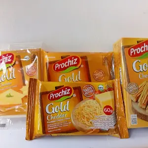 Prochiz Keju Cheddar Gold dan Slice kemasan 60g, 160g dan slice isi 2, 12 lembar