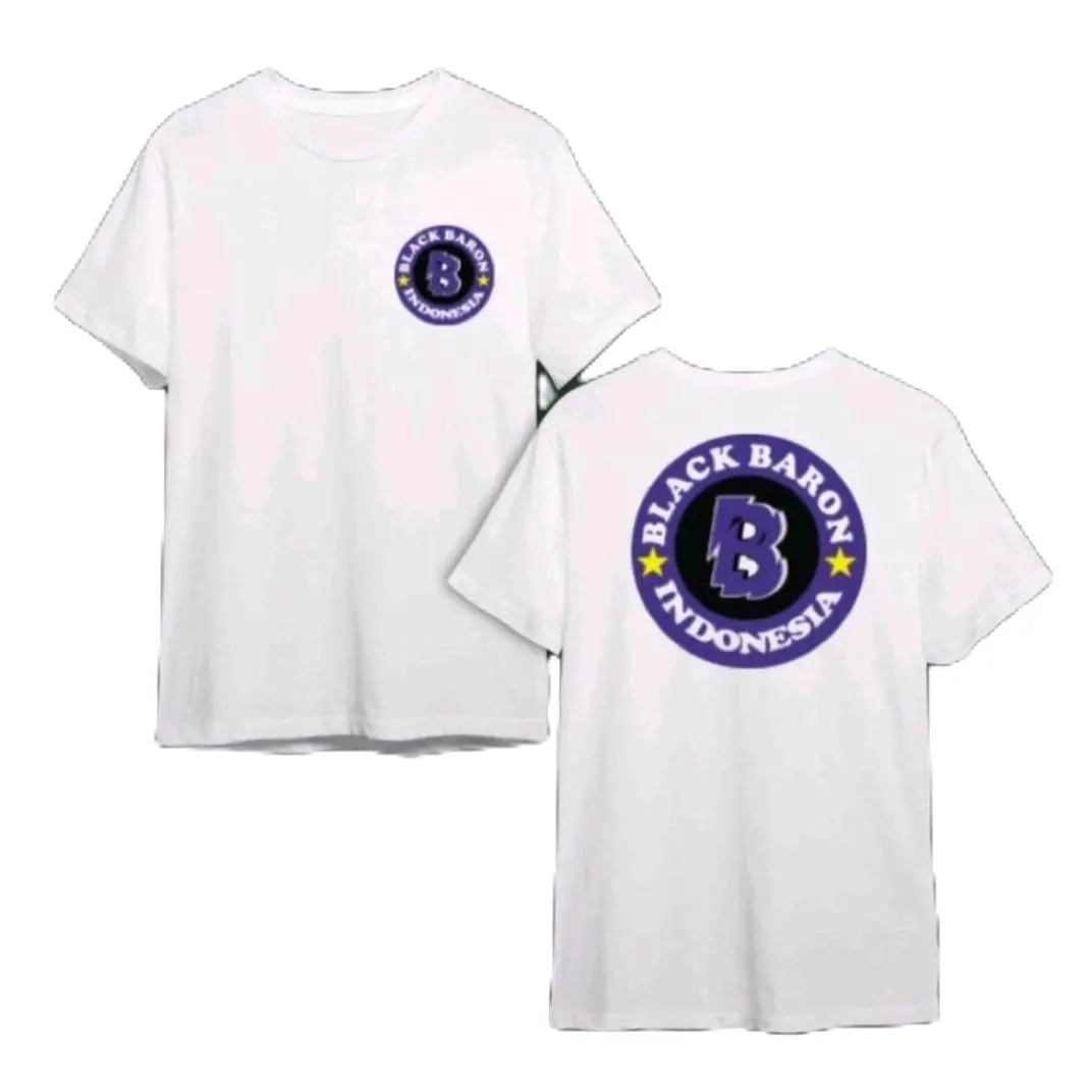 Kaos  Distro Pria Katun Combed Komunitas Blackbaron Indonesia Depan belakang Atasan Keren Sablon DTF casual S