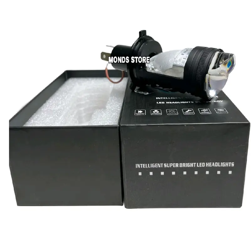 Lampu Utama H4 Cahaya Biled Super Terang Devil Plus Kipas Pendingin Lampu Sorot H4 Premium High Low Arus AC DC 1