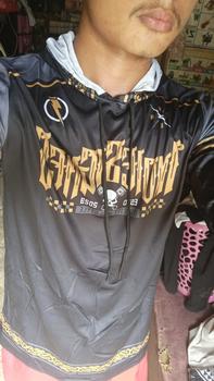 Product Review of Warmer Jersey with Hoodie for men Motorcycle Long Sleeve Riding T-shirt Full Sublimation from X**e 2