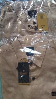 Product Review of Qurlu - Kemeja KERAH FORMAL dewasa/anak warna COKLAT MUDA/CREAM (bisa couple ayah dan anak) from a**m 2