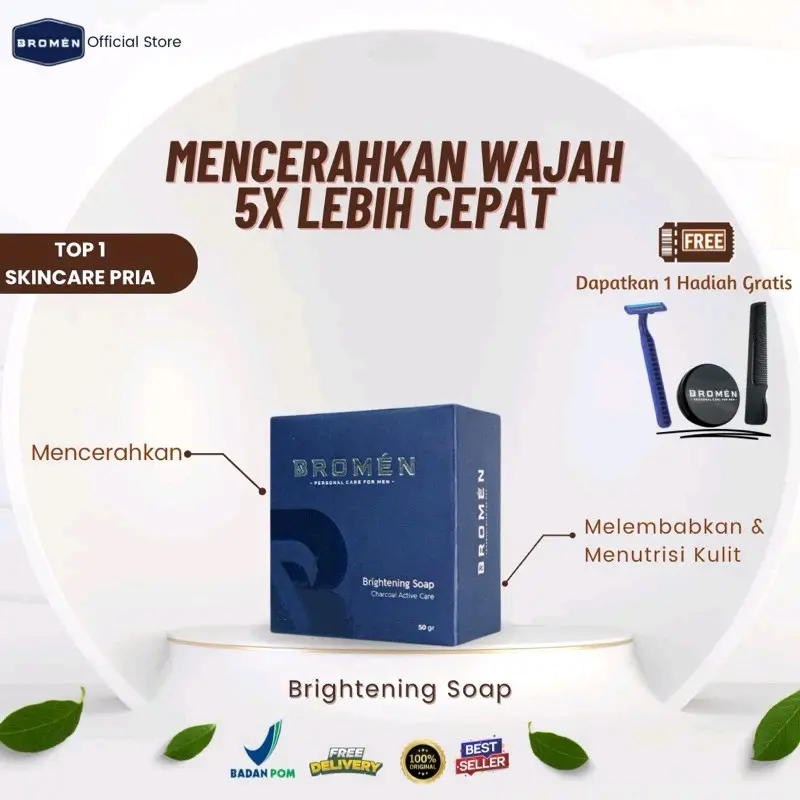 Bromen Pemutih Wajah Semua Jenis Kulit Kontrol Minyak Extract Perawatan p