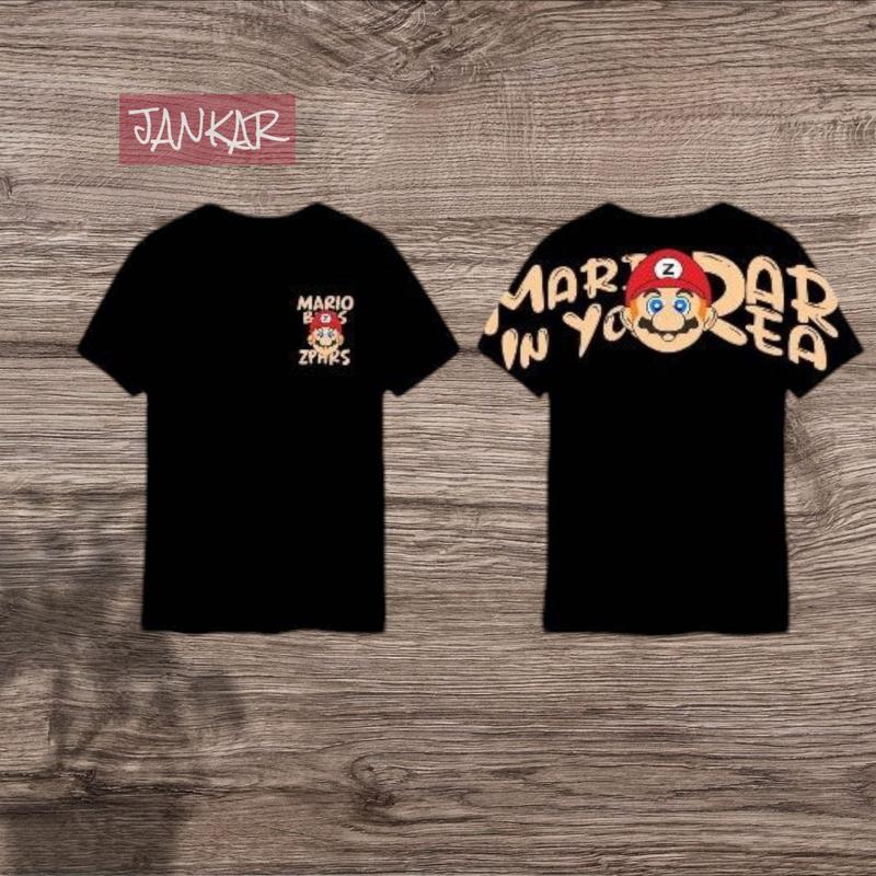 (BISA COD) KAOS ANAK KAOS DISTRO ANAK LENGAN PENDEK UNISEX LAKI-LAKI PEREMPUAN MOTIF SUPER MARIO USIA 2-12 TAHUN 0