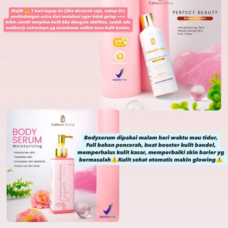 Body Serum to Whitening & Moisturising | LUSAM BY CAHAYABENING | Hand Body Serum Mencerahkan Serta Merawat Skinbarrier Pada Kulit | Instan White Pencerah | Lotion Whitening 2