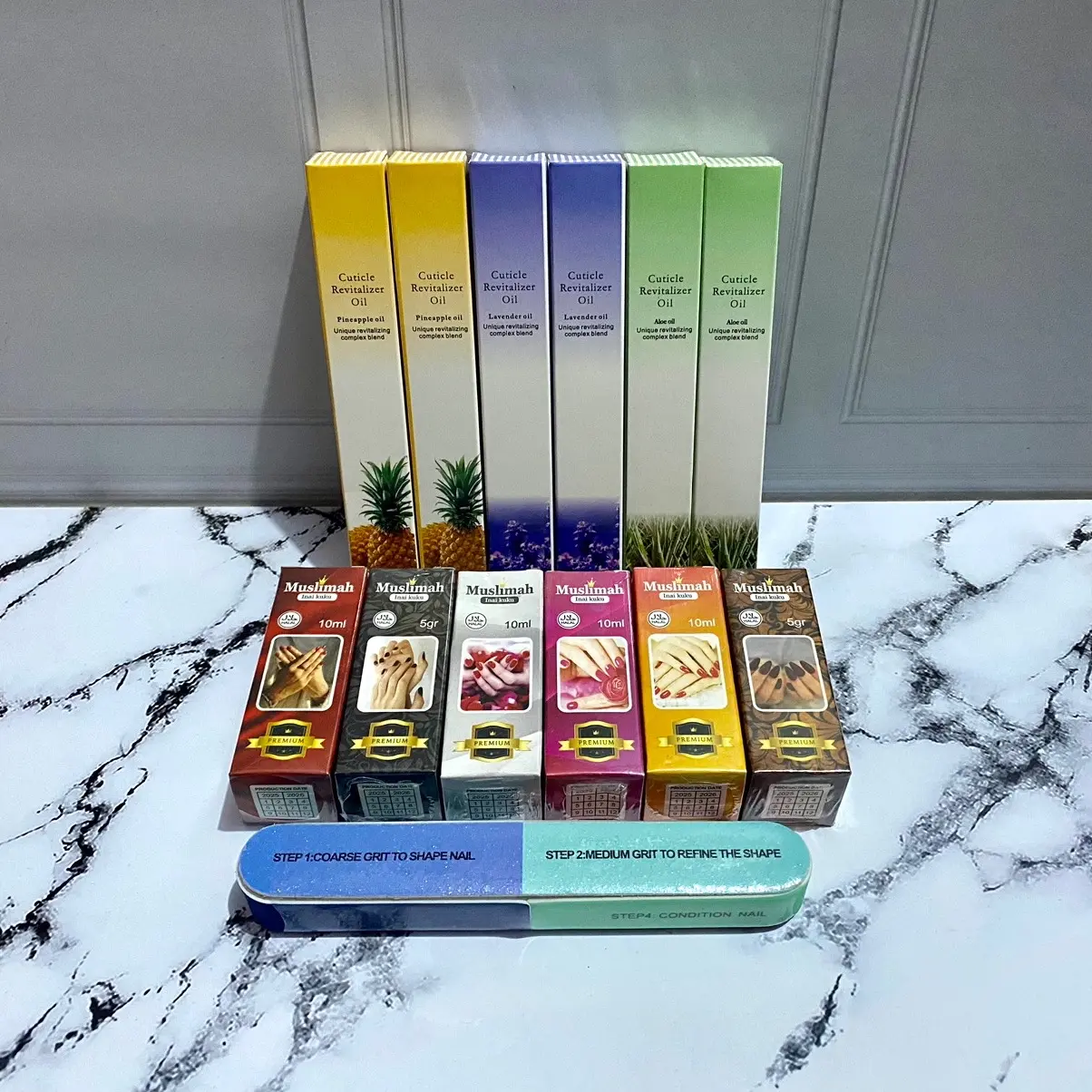 Paket lengkap Inaikuku Muslimah dengan Vitamin dan Buffer Kuku - 3 Pcs - Nail, Art