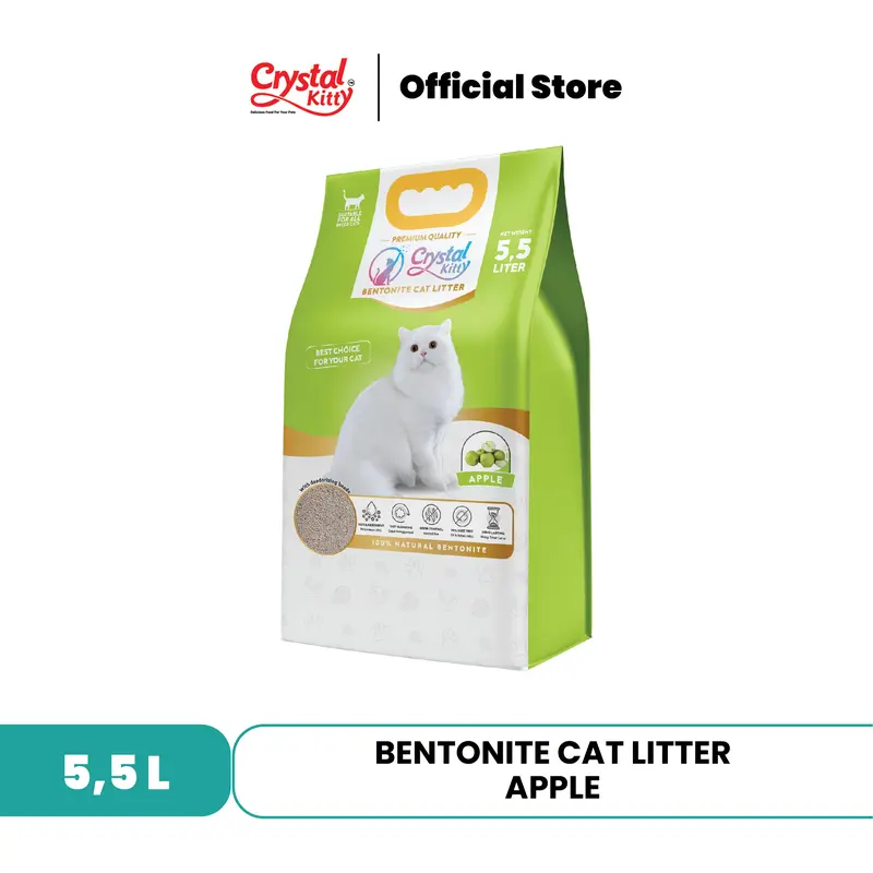 Crystal Kitty Pasir Kucing Bentonite Cat 5.5 Litter - Pasir Kucing Berkualitas Tinggi 5