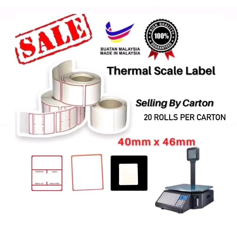 Thermal Scale Label Sticker Timbang Sticker 40mm x 46mm 600pcs - TikTok ...