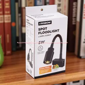 Krisbow 5watt LED Aquarium Spot Light Holdkrisbow 5watt LED Aquarium Spotlight Holder Black Lampu LED Akuarium Model Jepit Warna Hitam Black Kris Praktis Dan Mudah Dipasang