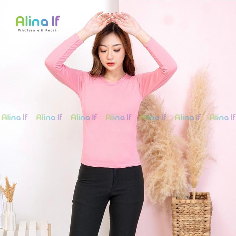 Manset Oblong Wanita Lengan Panjang Bahan Kaos M L XL XXL 4