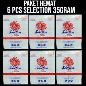 [Isi 6] KAPAS SELECTION FACIAL COTTON 35gr KAPAS KOTAK WAJAH TEBAL TIPIS - KOTAK 35gr