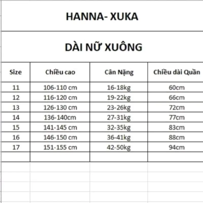HANNA XUKA Quần Jean Bé Gái MA001 Chất Liệu Jean Mềm Mại Phong Cách Thời Trang 2 Màu Size 11-17 16-50KG Dễ Thương Dành Cho Bé Từ 5-14 Tuổi 8