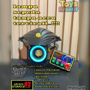 Lampu Variasi Biled Sepeda Tanpa Aki LED Piw Piw - Charger HP - Garansi 1 Bulan - Outdoor