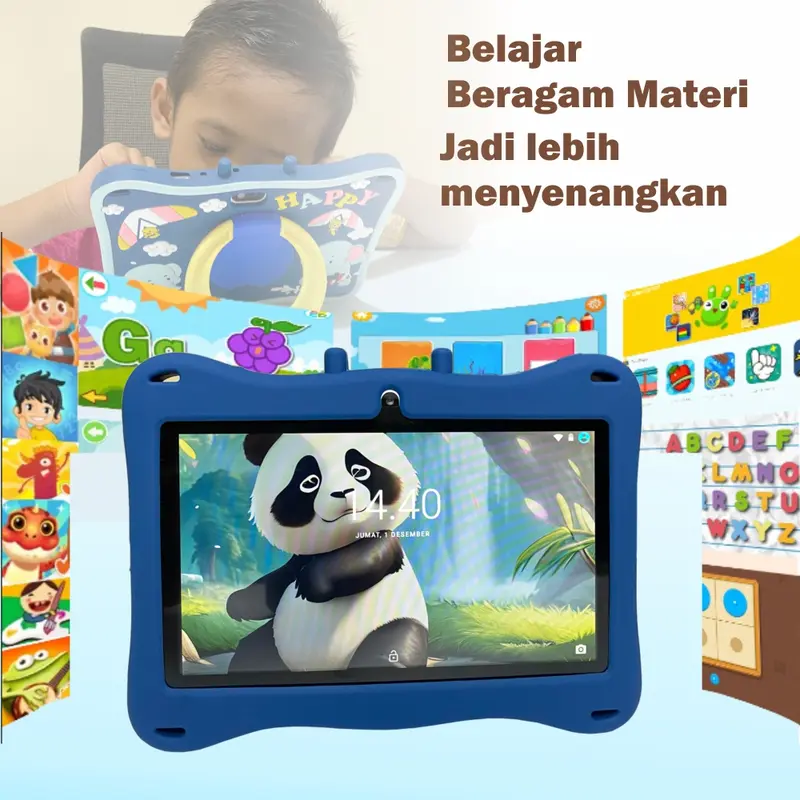 Tablet Android Anak Easytech E13 / Tablet Android Belajar Edukasi Anak Layar Sentuh Edukasi IPS Screen 7 inch WIFI Hotspot Kids Pen Toy paket  tablet 4
