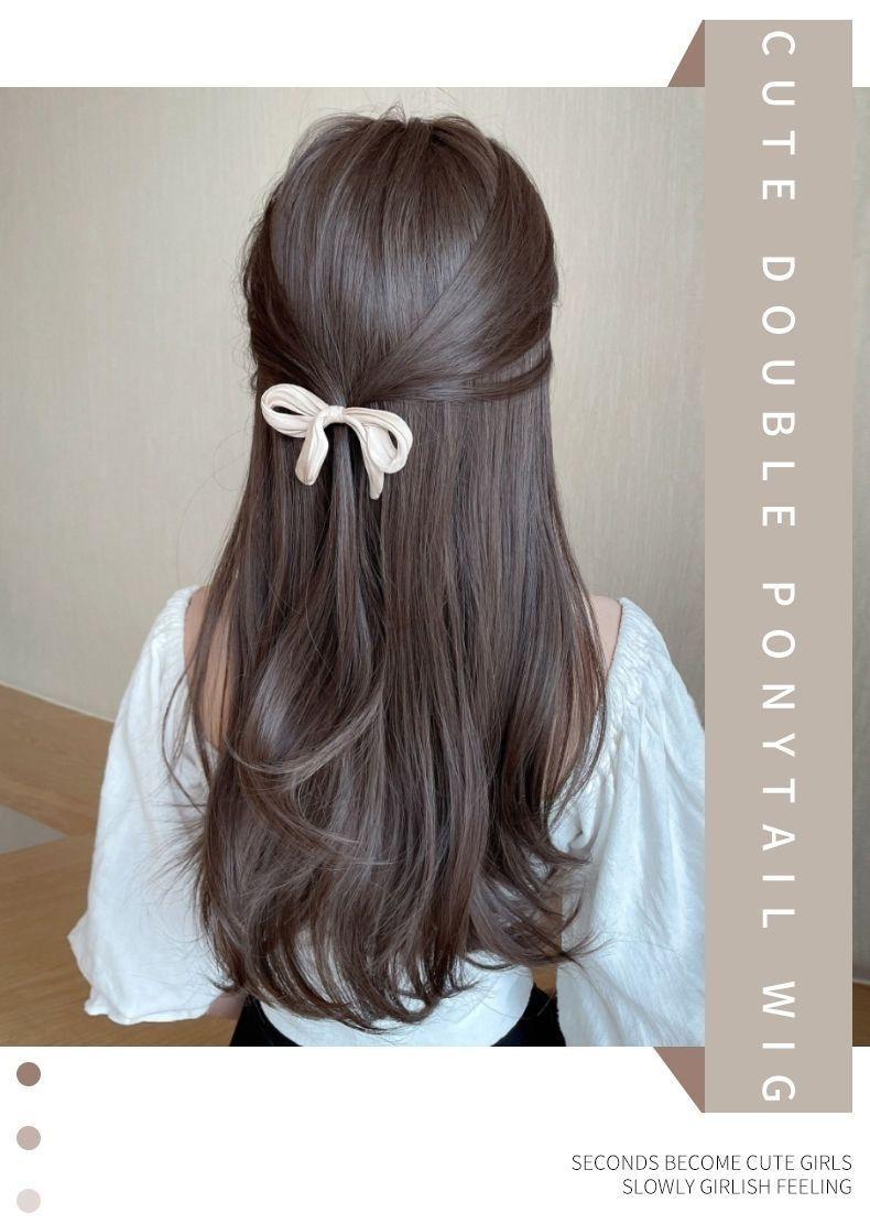 Product Introduction of Wig Women's Full-Head Wig-Style Mid-Length Hair 2024 Fashion New Wig Sheath Suitable for round Faces Hairstyle Simulation Natural 7