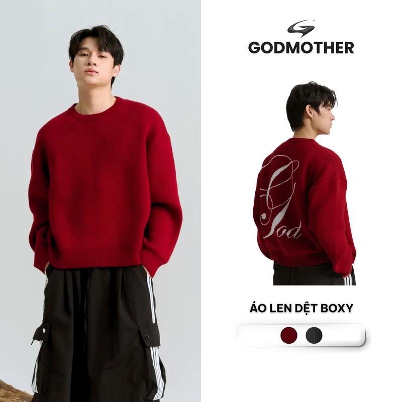 Áo Len Dệt Boxy Unisex GODMOTHER 2026 KWF25001