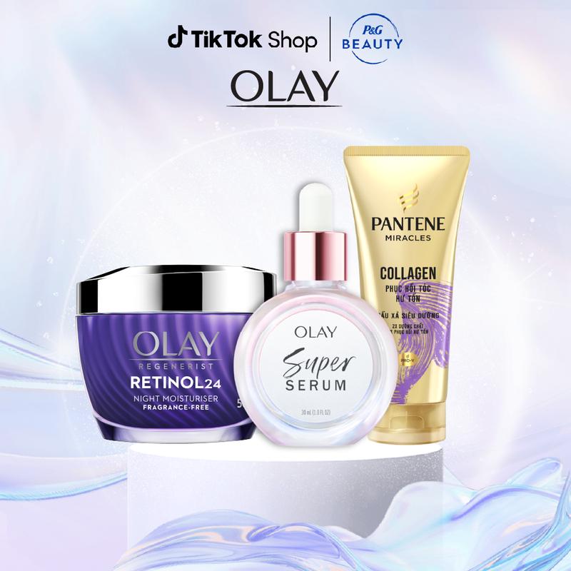 Combo 3: Super Serum 5IN1 + Kem Dưỡng Ẩm Ban Đêm OLAY RETINOL24 (50G + 30ML)