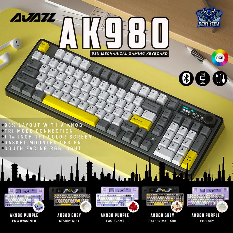 AJAZZ AK980 With TFT Screen Tri-Modes Mechanical Keyboard - Shop ...