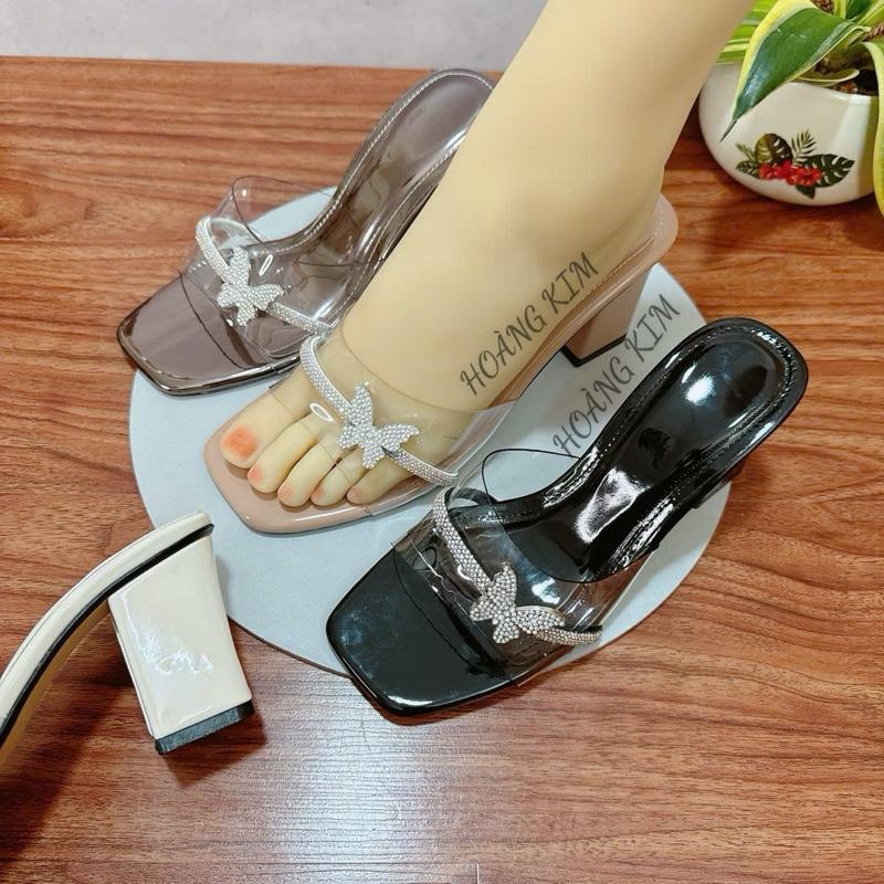  LB3p222 - Guốc Nữ Quai Trong Êm Chân cao 3 phân 5 phân và 7 phân - LB3p222 