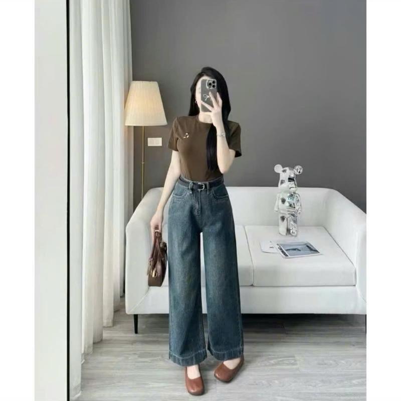 [ 8386 Deal mở bán-Loại đẹp ]Quần jeans nữ nấm lùn 95cm  jean mềm không co giãn 4 màu túi kiểu .Tôn Dáng 4
