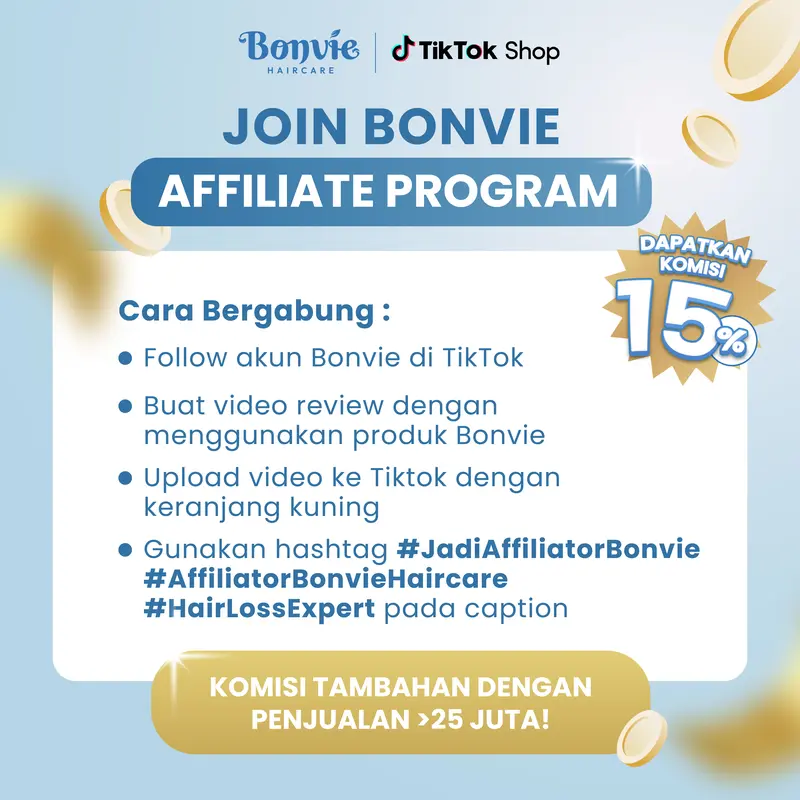 Bonvie KIT Shampoo100ml+Gin Tonic 60ml (Hairfall & Growth) Package 1